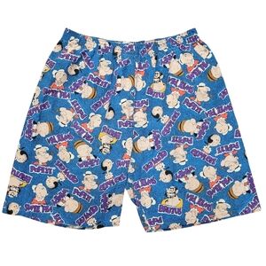 Vtg! 1993 Popeyes Brutus Olive Oyl Unisex Shorts Sz L